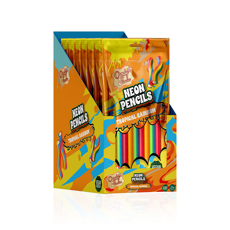 Candy Paradise (Halal) Neon Pencils 130g Tropical Rainbow Box