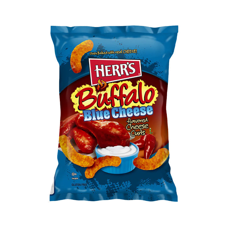 HERR'S 6oz Buffalo Blue Cheese Curls Box