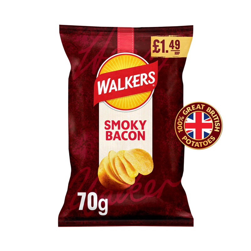 Walkers 70g Smokey Bacon Box