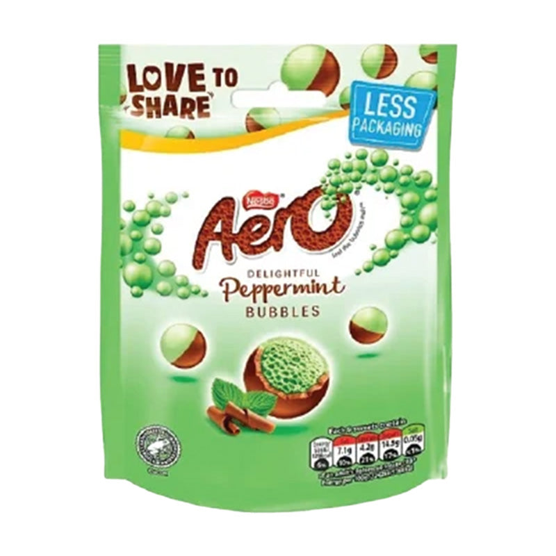 Nestle Aero Bubbles Pouch 92g Peppermint Box