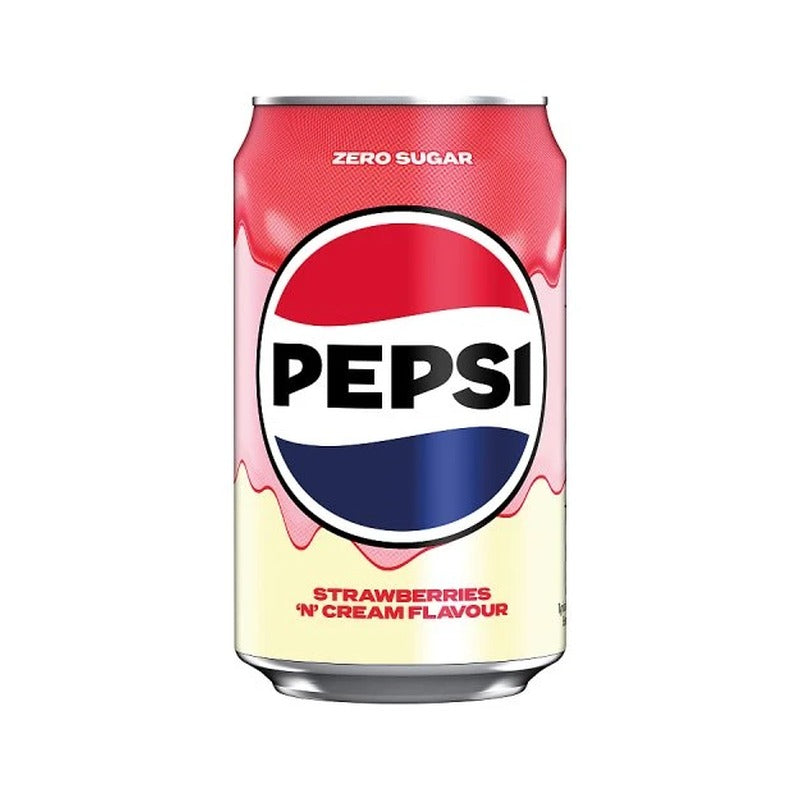 Pepsi 330ml Strawberry & Cream Sugar Free Box