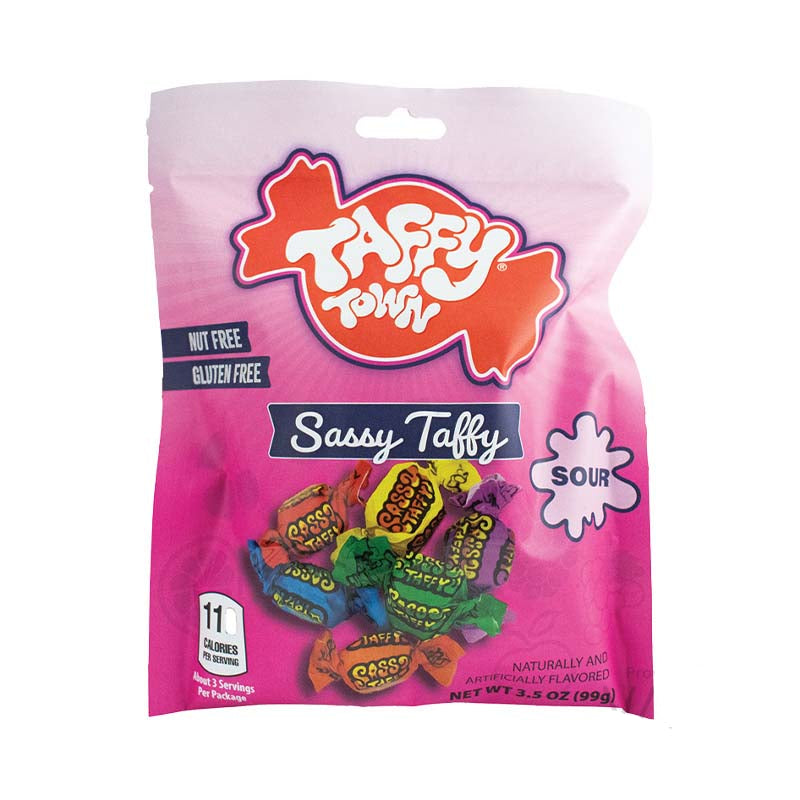 Taffy Town Peg Bag 99g Sassy Taffy Sour Box