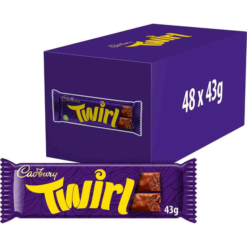 Cadbury Twirl Chocolate Bars 48g Box