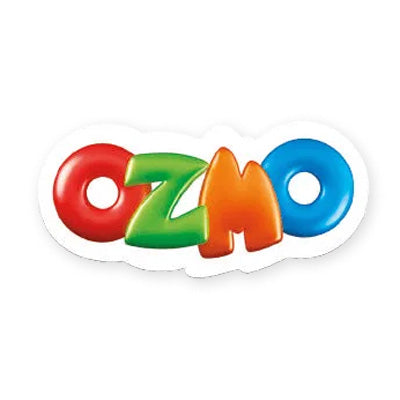 Logo of Ozmo, a Turkish brand of chocolate biscuits made by Solen, featuring colorful lettering.