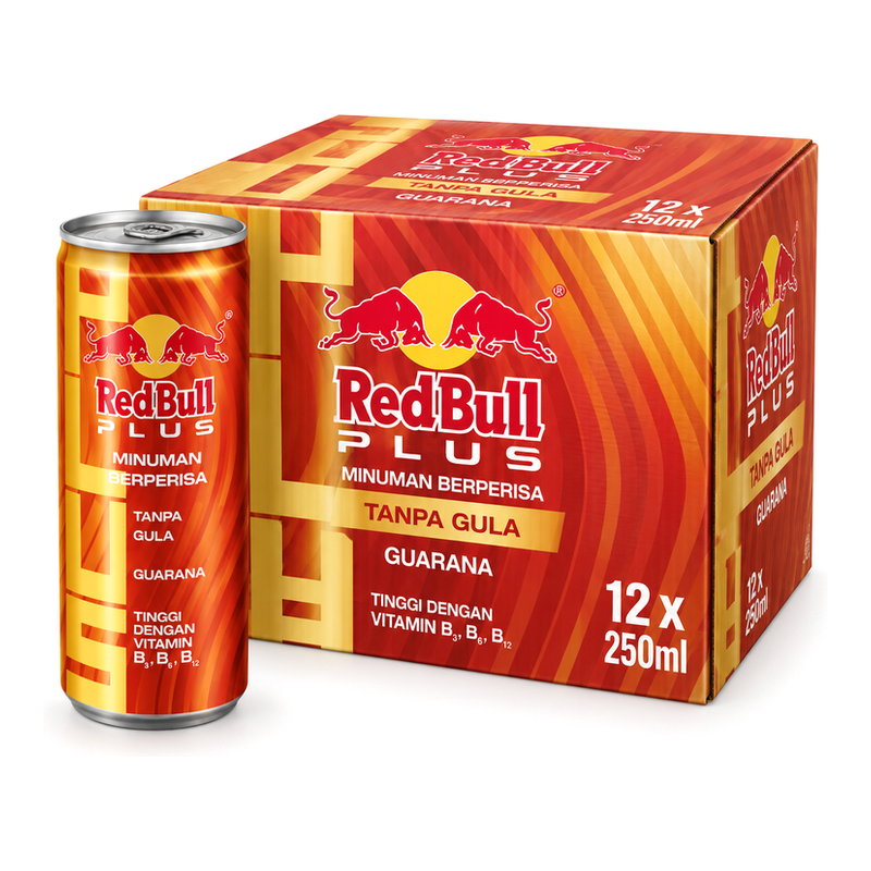 Red Bull Plus Zero Sugar (Malaysia) 250ml Guarana Box