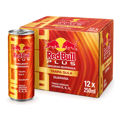 Red Bull Plus Zero Sugar (Malaysia) 250ml Guarana Box