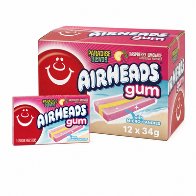 Airheads Gum 34g Raspberry Lemonade Box