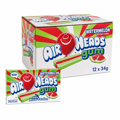 Airheads Gum 34g Watermelon Box