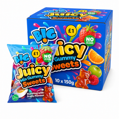 B!G Juicy Mix Gummy Sweets 150g Box