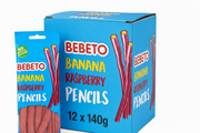 Bebeto Banana Raspberry Pencils 140g Box