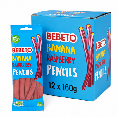 Bebeto Banana Raspberry Pencils 160g Box