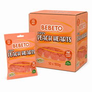 Bebeto Fizzy Peach Hearts 150g Box