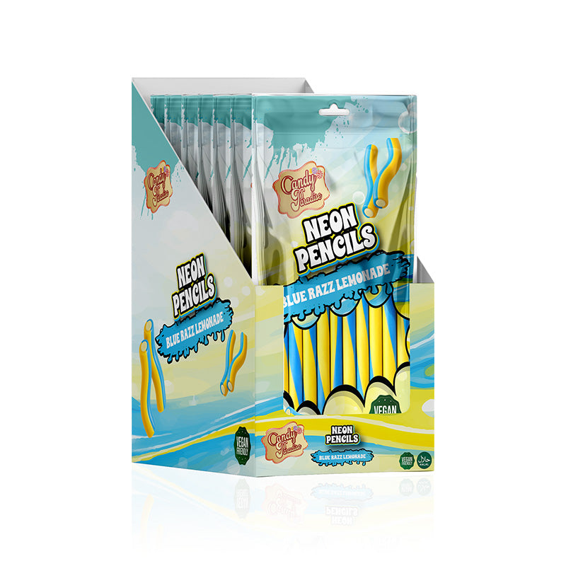 Candy Paradise (Halal) Neon Pencils 130g Blue Razz Lemonade Box