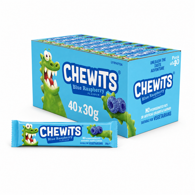 Chewits Blue Raspberry Stick Pack 30g Box