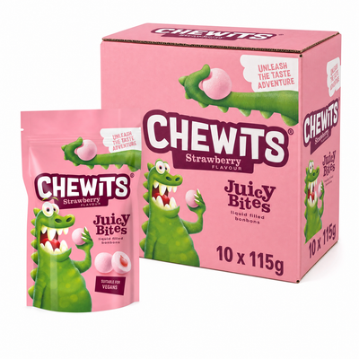 Chewits Strawberry Juicy Bites 115g Box