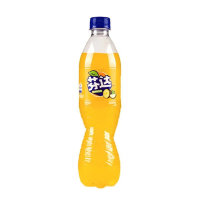 FANTA (Chinese) Pineapple Box - 500ml bottle of sweet, tropical pineapple sparkling soda from China.