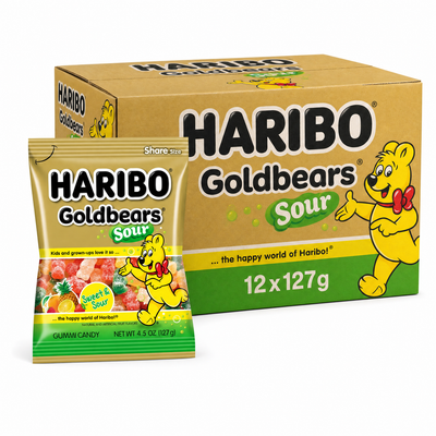 Haribo Gold Bear Sours 127g Box