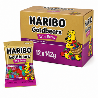 Haribo Gold Bear Wild Berry 142g Box