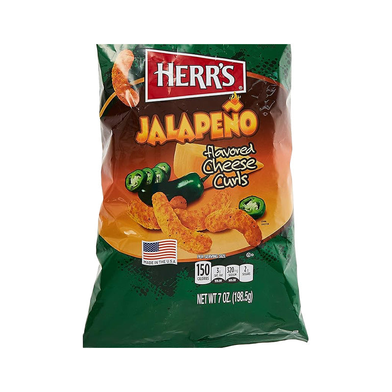 HERR'S 6oz Jalapeno Popper Cheese Curls Box