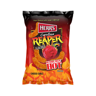 HERR'S 6oz Carolina Reaper Cheese Curls Box