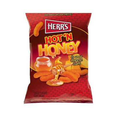 HERR'S 6oz Hot 'N Honey Cheese Curls Box