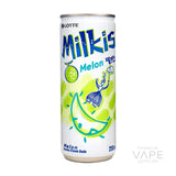 Milkis Cream Soda 250ml Melon Box by Lotte featuring a vibrant melon design and a refreshing drink appearance.