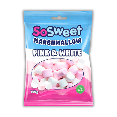 SoSweet Marshmallow Pink & White Bag 140g Box