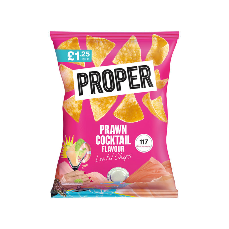 Proper Prawn Cocktail Lentil Chips 50g Box