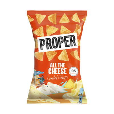 Proper All the Cheese Lentil Chips 85g Box
