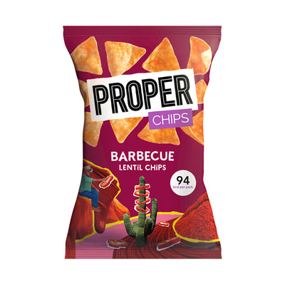 Proper Barbecue Lentil Chips 85g Box