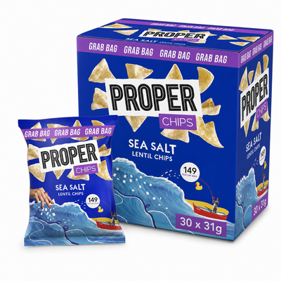 Proper Sea Salt Lentil Chips 31g Box