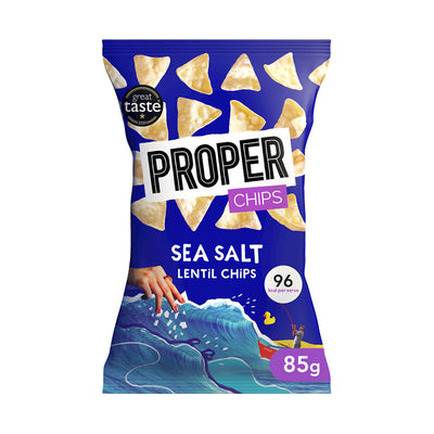 Proper Sea Salt Lentil Chips 85g Box