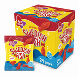 Red Band The Original Swedish Fish Sweet Box packaging with fish-shaped gummy sweets.