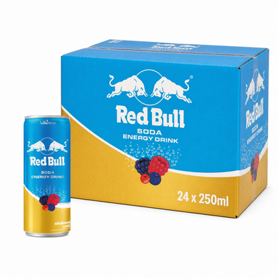 Red Bull (Thai) 250ml Summer Berry Box with energizing fruity drink and packaging.
