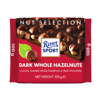 Ritter Sport 100g Dark Whole Hazelnuts Box