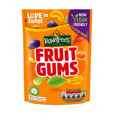 Rowntrees Fruit Gums Pouch (Vegan) 150g Box