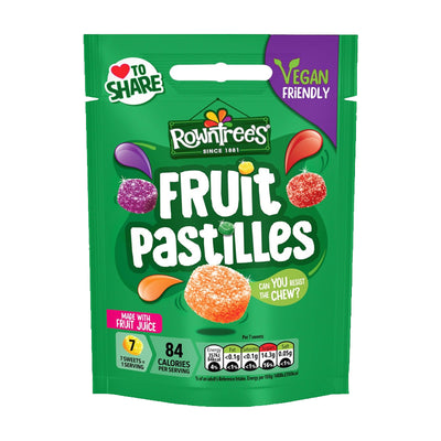 Rowntrees Fruit Pastilles (Vegan) Pouch 143g Box