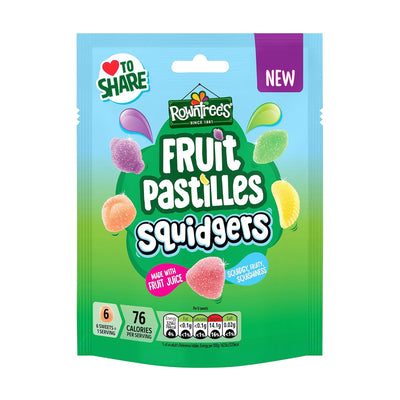 Rowntrees Fruit Pastilles Squidgers Pouch 120g Box