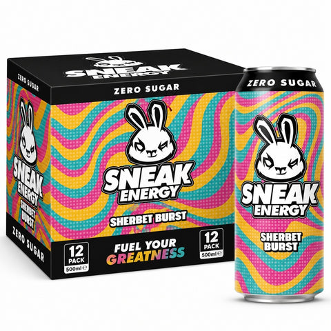 Sneak Energy Zero Sugar 500ml Sherbet Burst Box