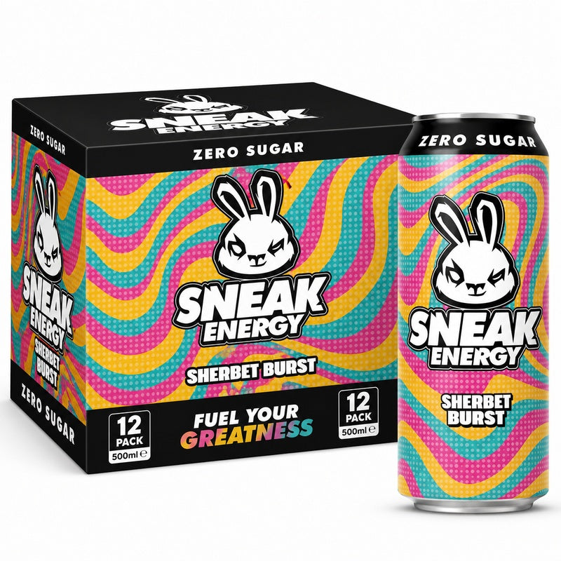 Sneak Energy Zero Sugar 500ml Sherbet Burst Box