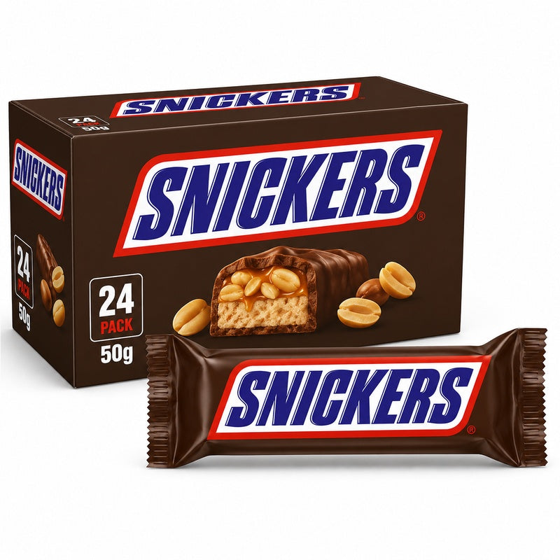 Snickers Chocolate Bar 50g Box
