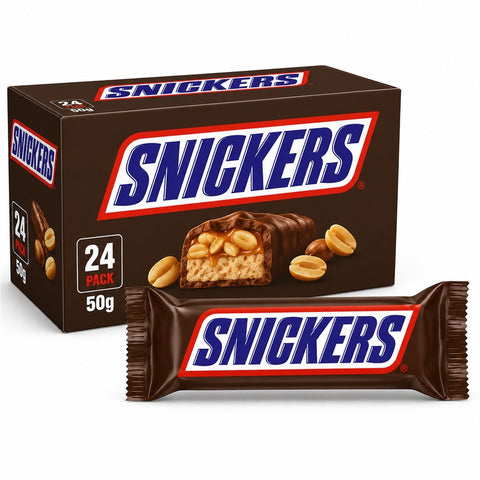 Snickers Chocolate Bar 50g Box