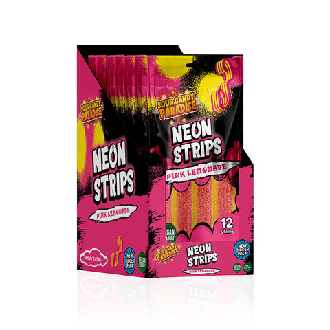 Candy Paradise (Halal) Neon Strips 130g Pink Lemonade Box