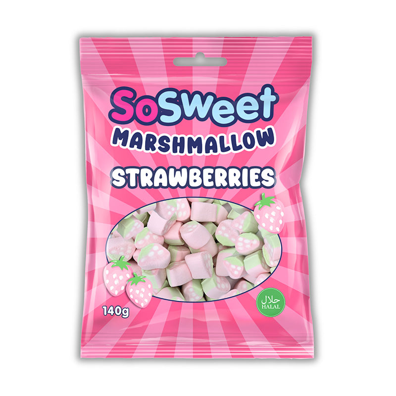 SoSweet Marshmallow Strawberries 140g Box