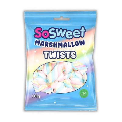 SoSweet Marshmallow Twists Bag 140g Box