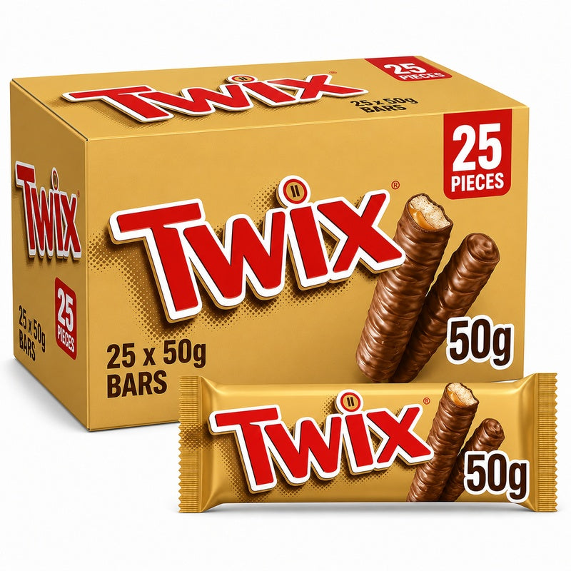 Twix Chocolate Bar 50g Box