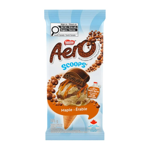 Nestle Aero Chocolate Bar 105g Scoops Maple Box