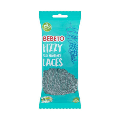 Bebeto Fizzy Blue Raspberry Laces 160g Box