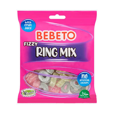 Bebeto Fizzy Ring Mix 150g Box