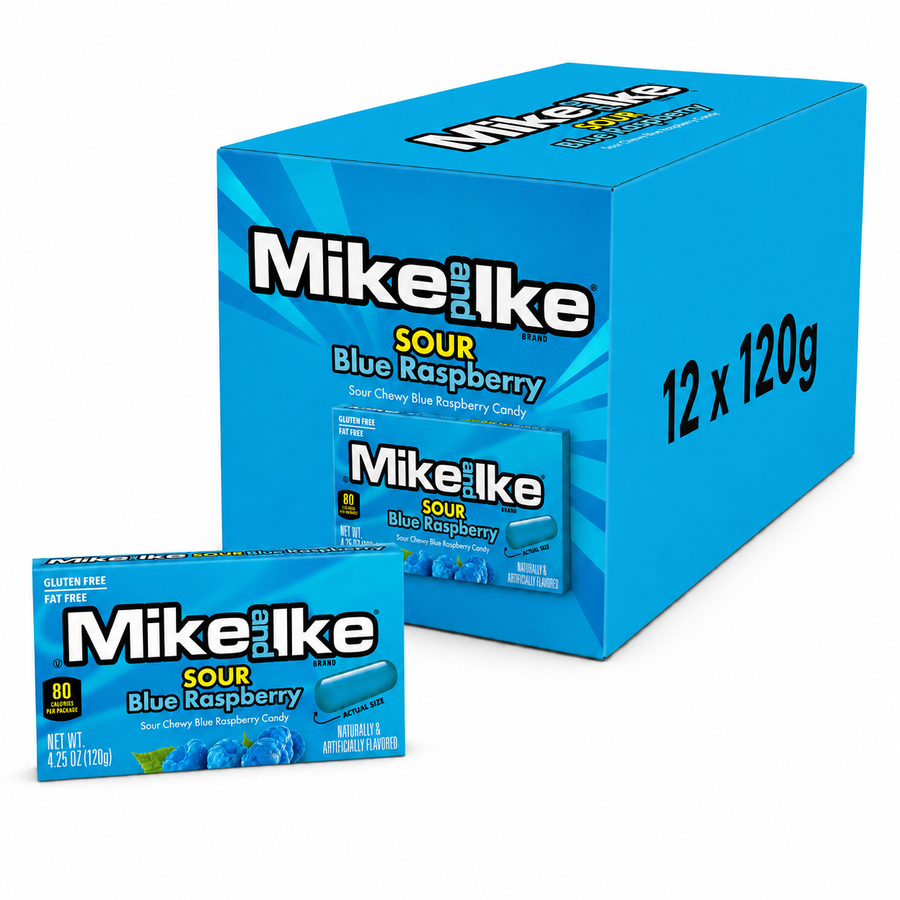 Mike & Ike Sour Blue Raspberry 120g Box